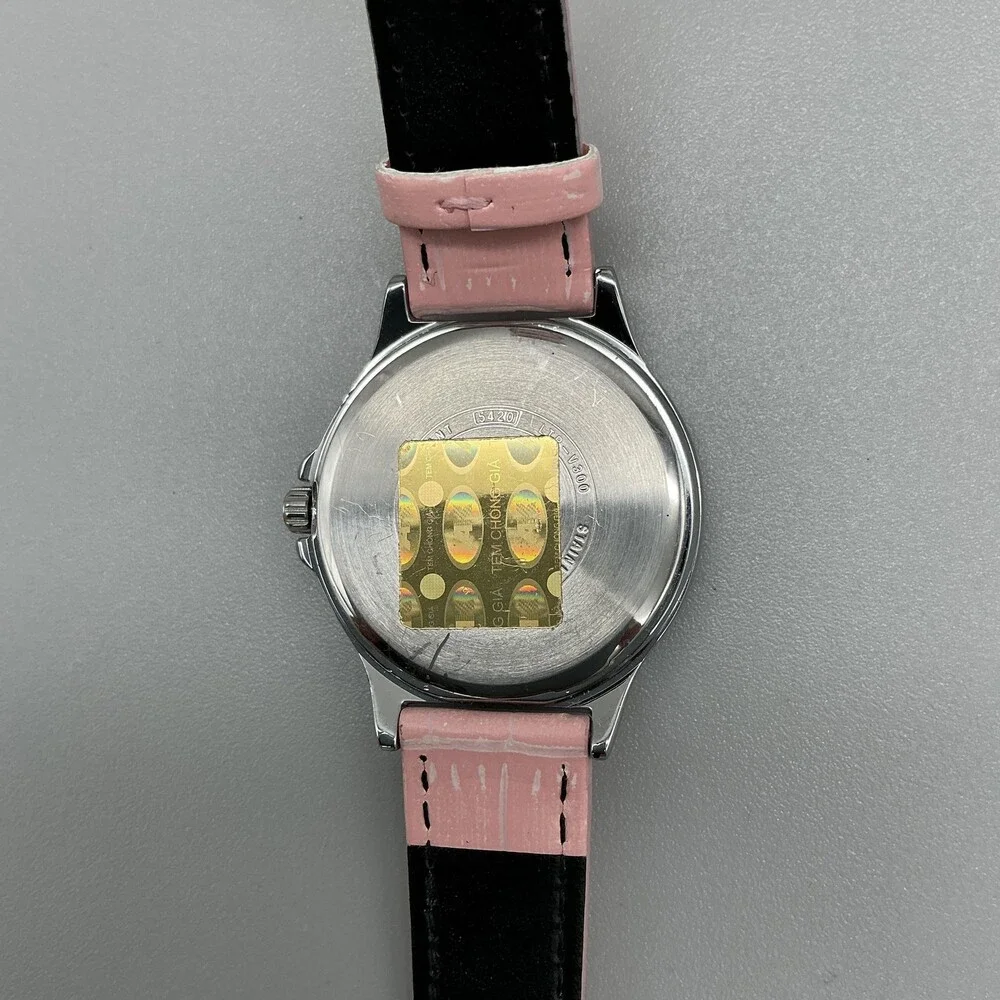 Casio LTP-V300 Womens Watch 32mm Pink Dial Silver Tone Day Date New Battery